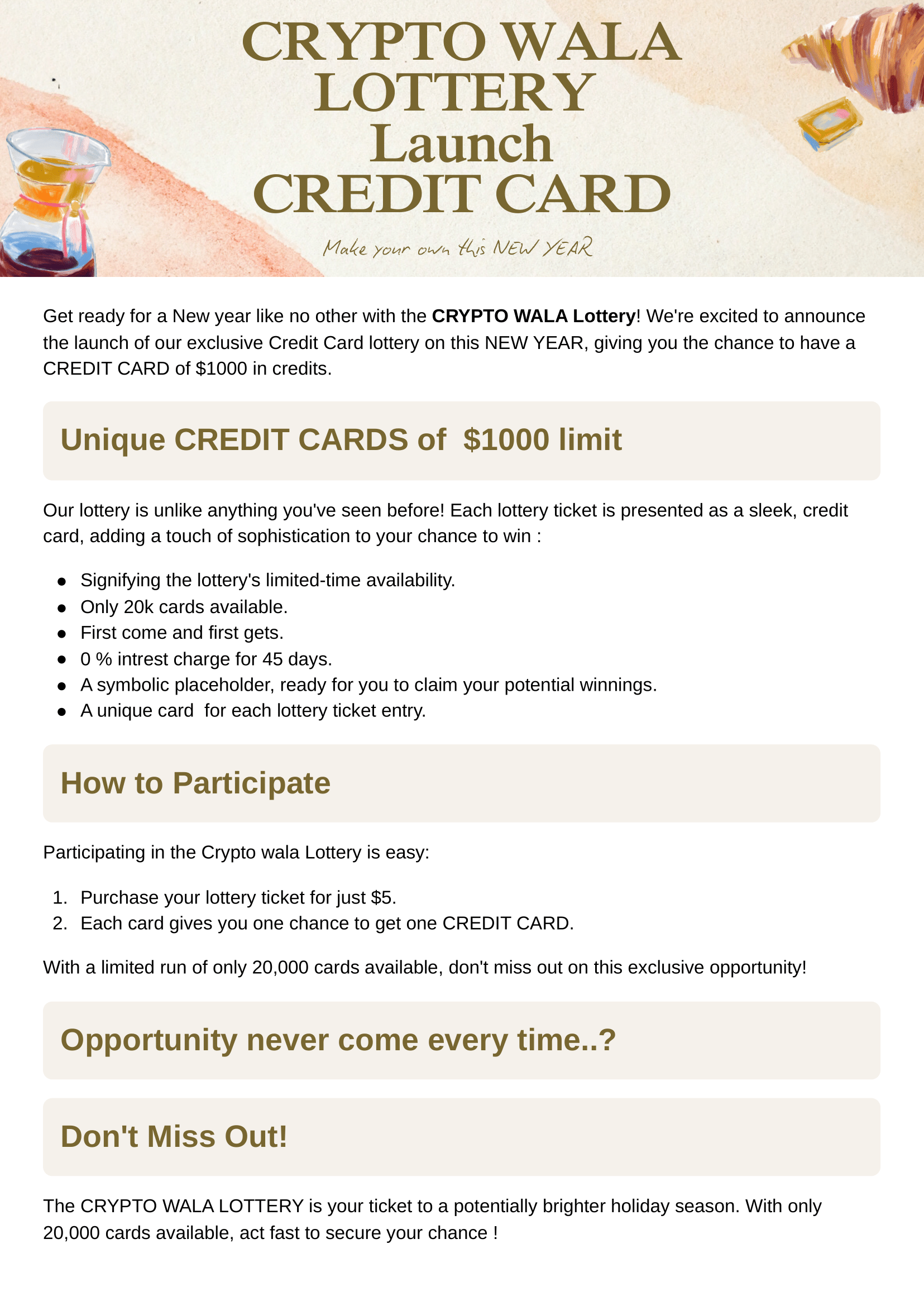 CWL Credit Card